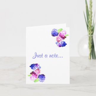 "Just a note" greeting card
