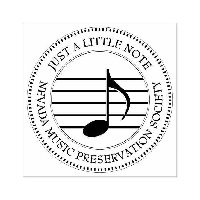 JUST A NOTE Music Club Logo Stamp (Imprint)