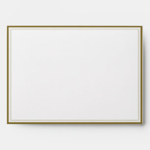 Just a Note Music Note with Gold Border Envelope