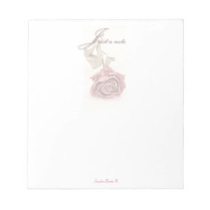 Just A Note - Pink Rose Note Pad