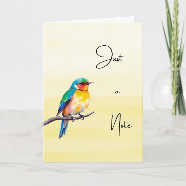 Just  a Note - Songbird  Folded Encouragement Card (Front)