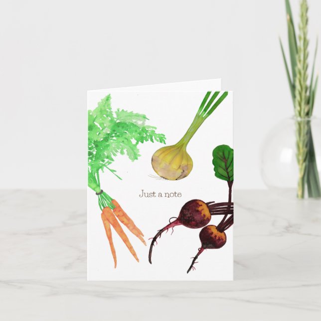 Just a note Vegetable trio Notecards (Front)
