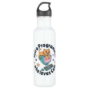 Just a programmer who loves cats 710 ml water bottle