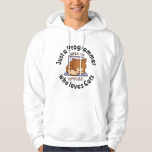Just a programmer who loves cats hoodie