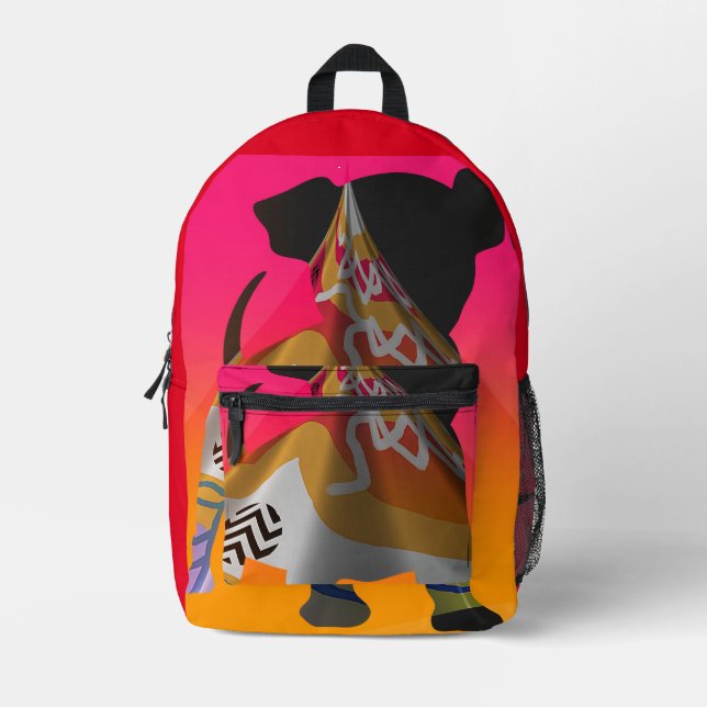 Just A Puppy Kids  Printed Backpack (Front)