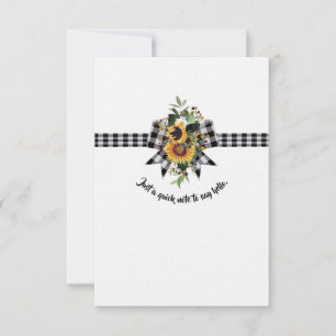 Just a Quick Note to Say Hello Thank You Card