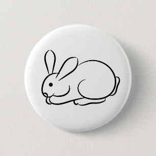 Just a Rabbit 6 Cm Round Badge