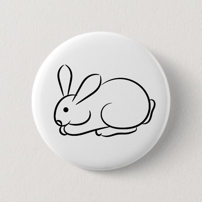 Just a Rabbit 6 Cm Round Badge (Front)