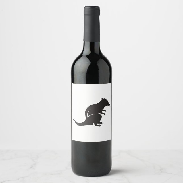 Just a Rat Wine Label (Front)
