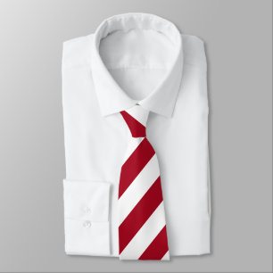 Just A Red & White Stripe Tie