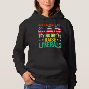 Just A Regular Dad Trying Not To Raise Liberals Fa Hoodie