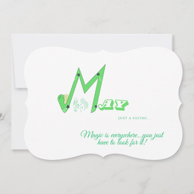"Just A Saying" Calendar Note Cards (May) (Back)