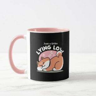 Just a Shiba Lying Low: Cute Shiba Inu Design Mug