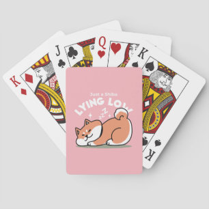 Just a Shiba Lying Low: Cute Shiba Inu Design Playing Cards