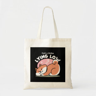 Just a Shiba Lying Low: Cute Shiba Inu Design Tote Bag