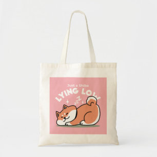 Just a Shiba Lying Low: Cute Shiba Inu Design Tote Bag