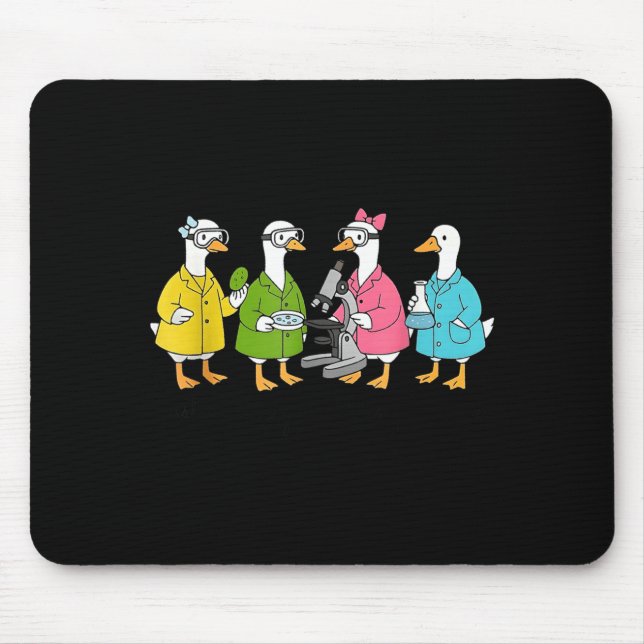Just a silly goose doing science  mouse pad (Front)