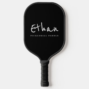 Just a Simple Black Pickleball Paddle with Name