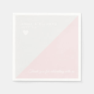 Just a simple pale grey light pink napkin