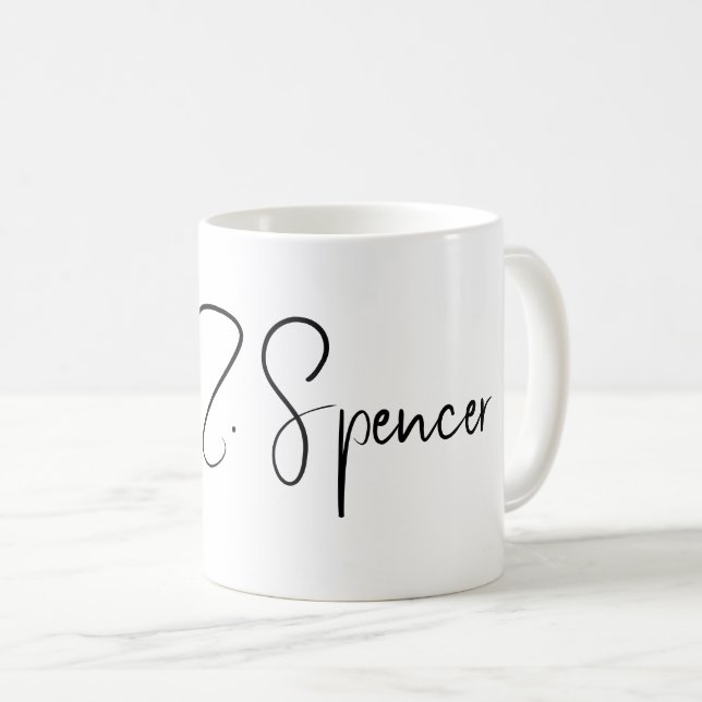 just a simple white Mug with Name (Front Right)