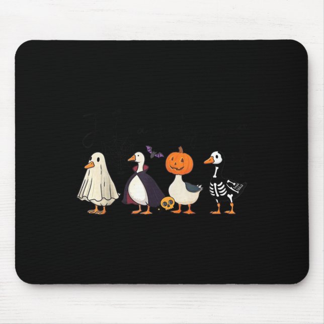 Just A Soky Goose Skeleton Witch Pumpkin Ghost Hal Mouse Pad (Front)