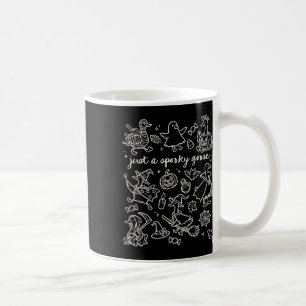 Just A Spooky Goose Cute Silly Halloween Doodles Coffee Mug