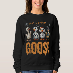 Just A Spooky Goose Funny Halloween Animals Fall Sweatshirt