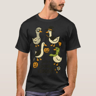 Just A Spooky Goose Funny Halloween Cartoon T-Shirt