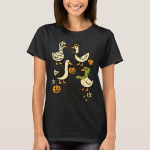 Just A Spooky Goose Funny Halloween Cartoon T-Shirt