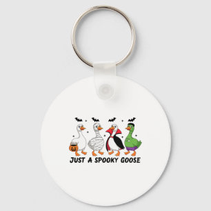 Just A Spooky Goose Funny Halloween Costume Animal Key Ring