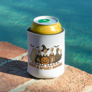 Just A Spooky Goose Halloween For Boy Girl Pumpkin Can Cooler