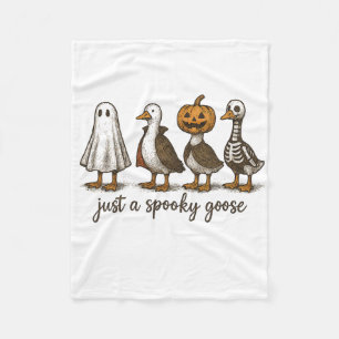 Just A Spooky Goose Halloween Ghost Duck Spooky Se Fleece Blanket