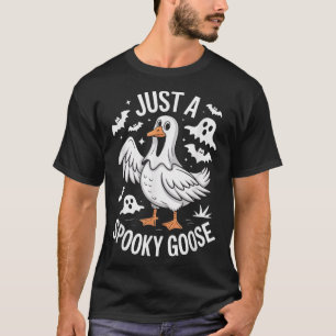 Just A Spooky Goose Halloween Ghost Trick Or Treat T-Shirt