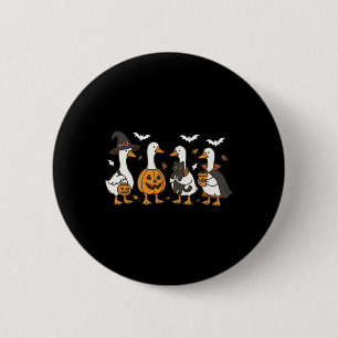 Just A Spooky Goose Halloween Goose Witch Ghost Si 6 Cm Round Badge