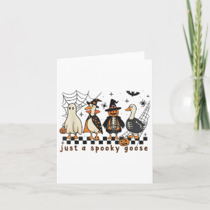 Just A Spooky Goose Halloween Silly Goose Funny Ha Card