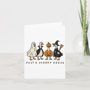Just A Spooky Goose Halloween Silly Goose Funny Ha Card