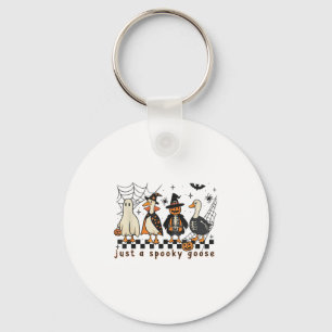 Just A Spooky Goose Halloween Silly Goose Funny Ha Key Ring