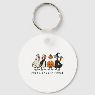 Just A Spooky Goose Halloween Silly Goose Funny Ha Key Ring