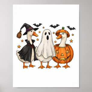 Just A Spooky Goose Halloween Silly Goose Funny Ha Poster