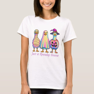 Just a Spooky Goose Halloween tie dye T-Shirt