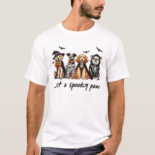 Just A Spooky Paw Cute Halloween Dogs T-Shirt