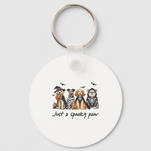 Just A Spooky Paw Dog Funny Dogs Halloween Spooky Key Ring