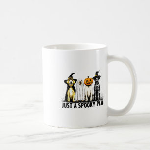 Just A Spooky Paw Ghost Dog Halloween Coffee Mug