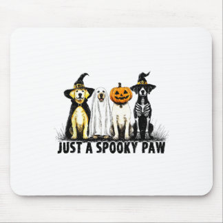Just A Spooky Paw Ghost Dog Halloween  Mouse Pad