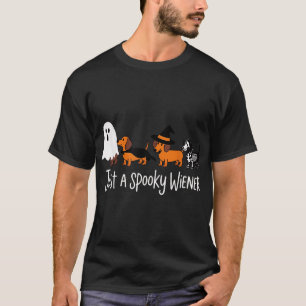 Just A Spooky Wiener Dachshund Ghost Halloween T-Shirt