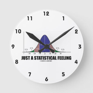Just A Statistical Feeling (Statistical Humour) Round Clock