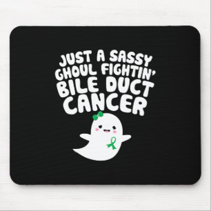Just A Sy Ghoul Fighting Bile Duct Cancer Hallowee Mouse Pad