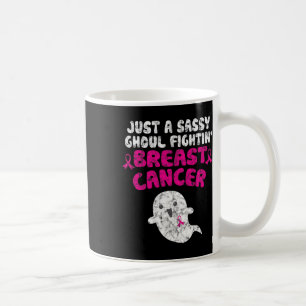 Just A Sy Ghoul Fighting Breast Cancer Halloween G Coffee Mug