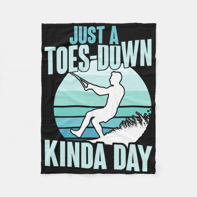 Just A Toes-down Kinda Day Retro Refoot Skiing  Fleece Blanket (Front)