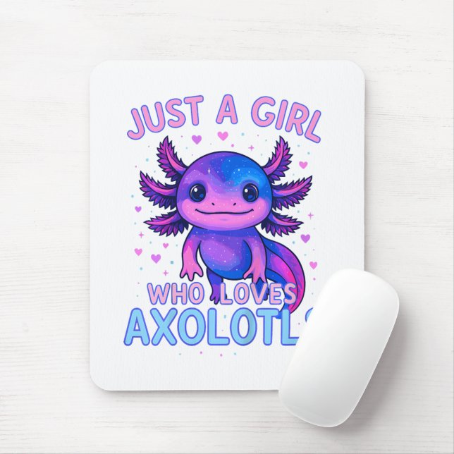 Just A Who Loves Axolotls Mouse Pad (With Mouse)